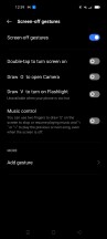 Gesture settings - Realme 8 review