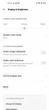 Display settings - Realme GT Explorer Master review