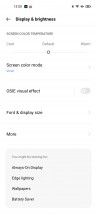 Display settings - Realme GT Master review