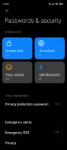 Biometrics settings - Xiaomi Redmi Note 10 Pro long-term review