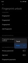 Biometrics settings - Xiaomi Redmi Note 10 Pro long-term review