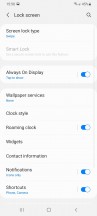 Lock screen, shortcuts and widgets - Samsung Galaxy A22 review