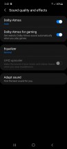 Dolby Atmos, equalizers and Adapt sound on the Galaxy A52 - Samsung Galaxy A52 review