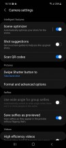 Camera settings - Samsung Galaxy A52 review