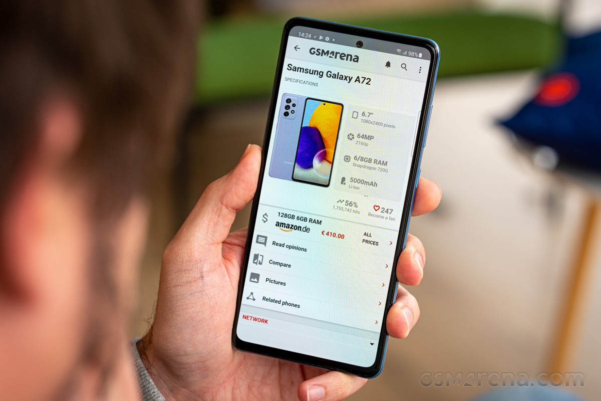 Samsung Galaxy A72 Review User Interface Performance