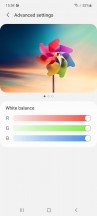 Display color settings - Samsung Galaxy A72 review