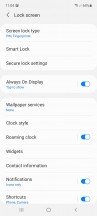 Lock screen, shortcuts and widgets - Samsung Galaxy A72 review
