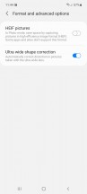 Camera app settings - Samsung Galaxy A72 review