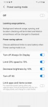 Battery settings - Samsung Galaxy S21+ 5G review