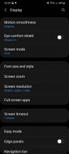 Display settings - Samsung Galaxy S21 Ultra long-term review