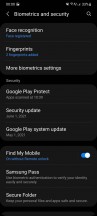 Biometrics settings - Samsung Galaxy S21 Ultra long-term review