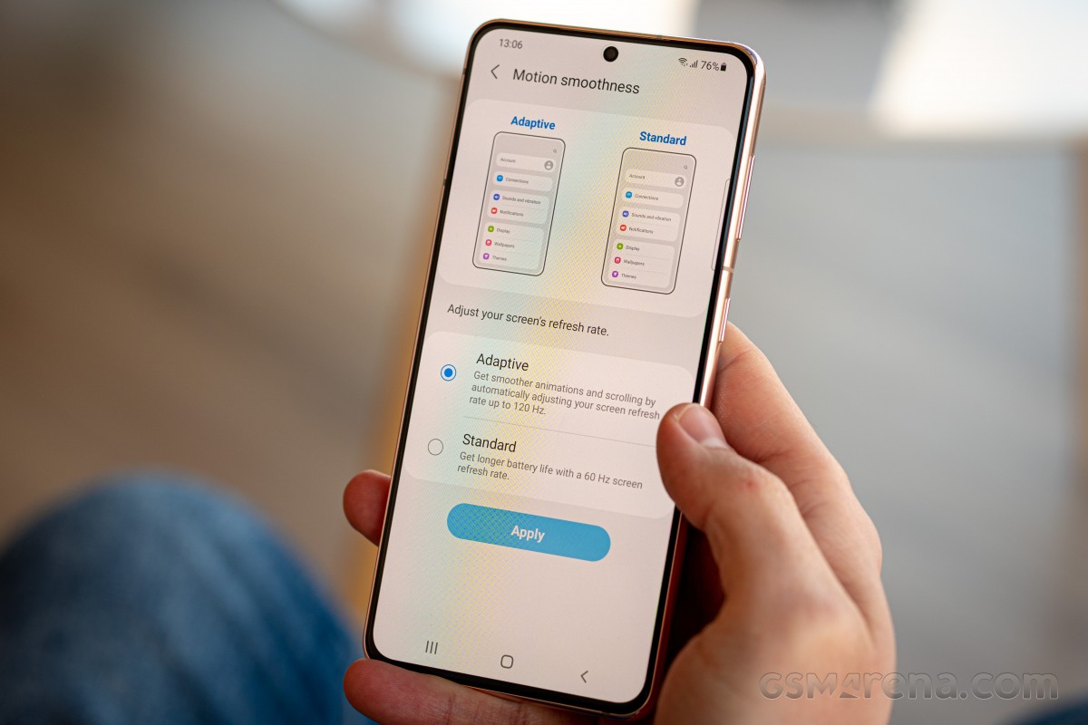 samsung galaxy s21 5g refresh rate
