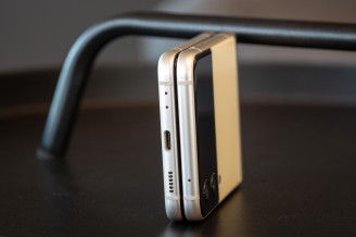 Bottom speaker (the grille on the left) - Samsung Galaxy Z Flip3 5G review