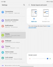 Screen layout and zoom setting - Samsung Galaxy Z Fold3 5G review