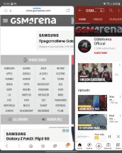 Controlling a basic two-way multi-tasking split - Samsung Galaxy Z Fold3 5G review
