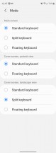 Samsung keyboard regular, split and floating modes - Samsung Galaxy Z Fold3 5G review