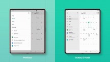 Apps reacting to screen layout toggle: Calendar - Samsung Galaxy Z Fold3 5G review