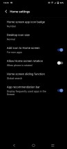 Home screen and options - vivo V21 5G review