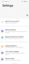 Settings menu - vivo X70 Pro+ review