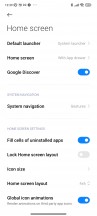 Homescreen settings - Xiaomi 11T review