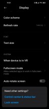 Display settings - Xiaomi Mi 10T Pro long-term review