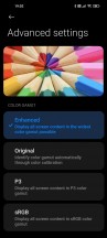 Color scheme settings - Xiaomi Mi 10T Pro long-term review
