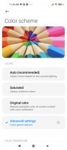 Color settings - Xiaomi Mi 11 Lite 5g review
