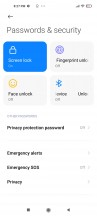 Security options - Xiaomi Mi 11 Lite review