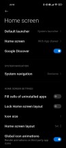 Launcher with Google Discover, Recents, Home screen and Recents settings - Xiaomi Mi 11 long-term review