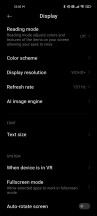 Display settings - Xiaomi Mi 11 long-term review