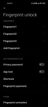 Biometrics settings - Xiaomi Mi 11 long-term review