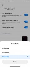 Rear screen settings - Xiaomi Mi 11 Ultra review