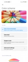 Display settings - Xiaomi Mi 11 Ultra review