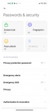 Security options - Xiaomi Mi 11 review