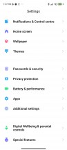 General settings menu - Xiaomi Redmi 10 review