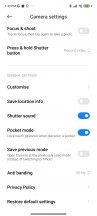 General camera settings - Xiaomi Redmi 10 review