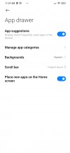 App drawer and app drawer settings - Xiaomi Redmi 9T  review