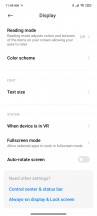 Display settings - Xiaomi Redmi Note 10 review