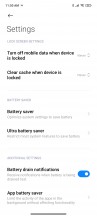 Battery settings - Xiaomi Redmi Note 10 review