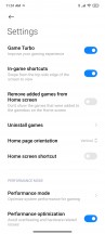 Game Turbo settings and features - Xiaomi Redmi Note 10 review