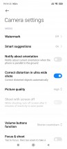 Camera settings - Xiaomi Redmi Note 10s hands-on review