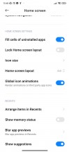 Home screen and navigation options - Xiaomi Redmi Note 8 2021 review