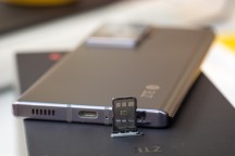 Dual nano SIM tray, no microSD slot - ZTE Axon 30 Ultra 5G review