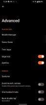 Advanced settings menu - ASUS ROG Phone 6 Pro review