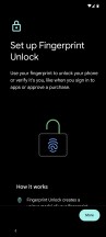 Fingerprint set up - Google Pixel 6a review