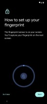 Fingerprint set up - Google Pixel 6a review