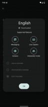 Live Caption settings - Google Pixel 6a review