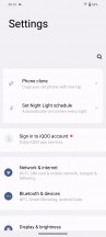 Settings menu - iQOO 11 review