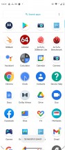 Home screen, app drawer, recent apps, notification shade - Motorola Moto G51 5G review