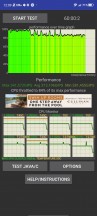 CPU throttle test w/o fan: 60 min - Nubia Red Magic 7s Pro review
